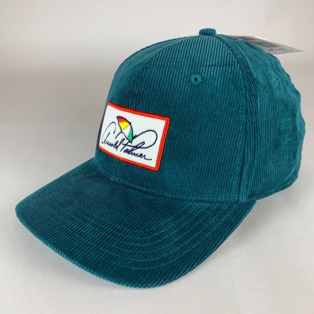 Puma Golf x Arnold Palmer Mens Teal Green Corduroy Snapback Hat New